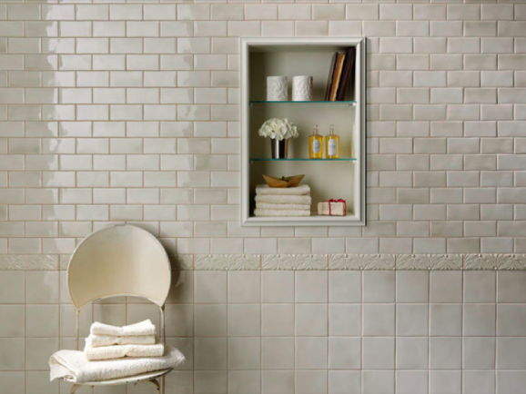 Classical white tiles